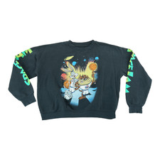 Looney Toons Space Jam Sweatshirt Black Size Large Bugs And Taz