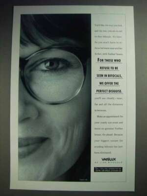 1991 Varilux Eyeglass Lenses Ad - The Perfect Disguise