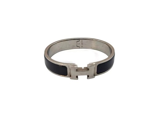 Hermès Clic Clac H Enamel Palladium Plated Bracelet size 16 101015947 - Picture 5 of 6