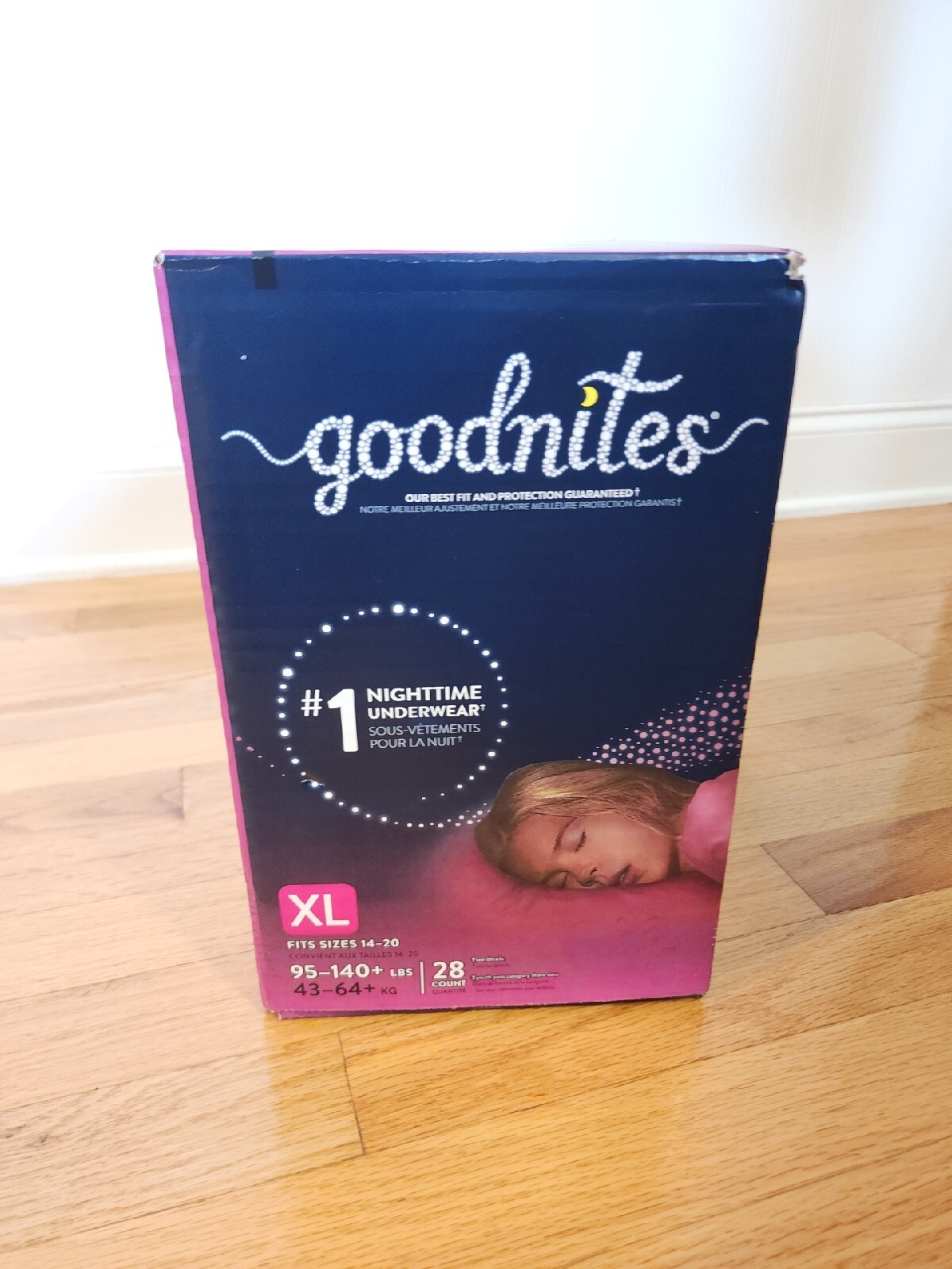 GoodNites Girls' Nighttime Bedwetting Underwear,XL 95140 lbs, 28 count