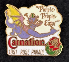 Vtg Tournament of Roses Parade 1991 Carnation Enamel Pin Collectible Souvenir