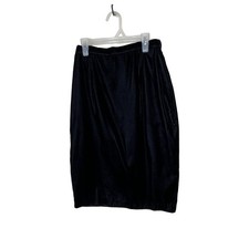 Scott McClintock Skirt Womens Size 6 Black Vintage Velvet Side Slit Classic