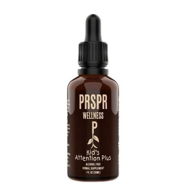 PRSPR Kids Attention Supplement to Support Focus, Alcohol-Free Herbal Blend with