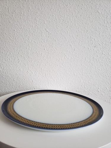 Thomas Cobalt Gold 304020 Design Large Flat Plate Mint 12" Vtg Germany - Picture 11 of 17