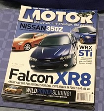 MOTOR Magazine March 2003 Ford Falcon XR8 Nissan 350Z Subaru Impreza WRX STi