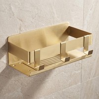 Dekazia® Duschablage Edelstahl Gold | Duschregal Duschkorb Ohne Bohren