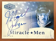 Upper Deck 2004-05 Legendary Signatures Miracle Men Autograph Mark Johnson!! WOW