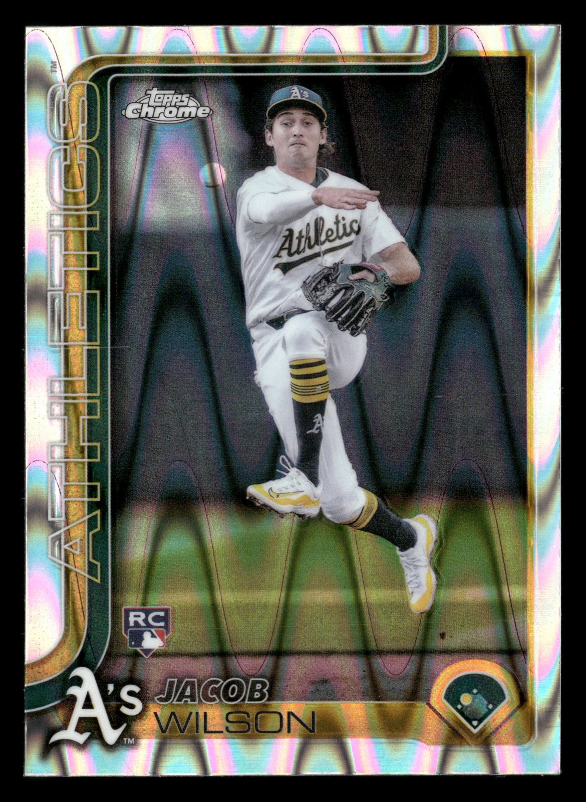 2025 Topps Chrome #96 Jacob Wilson Raywave Refractor Rookie RC Card