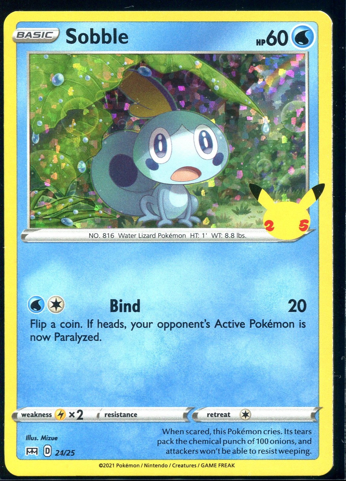 SOBBLE 24/25 MCDONALD'S COLLECTION 2021 Pokemon NEAR MINT