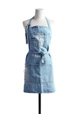 Cotton Denim Apron Soft - Unisex Adjustable Bib Apron with 5-Pockets Perfect ...