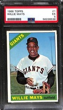 1966 Topps #1 Willie Mays Giants HOF PSA 5 EX 56228538 