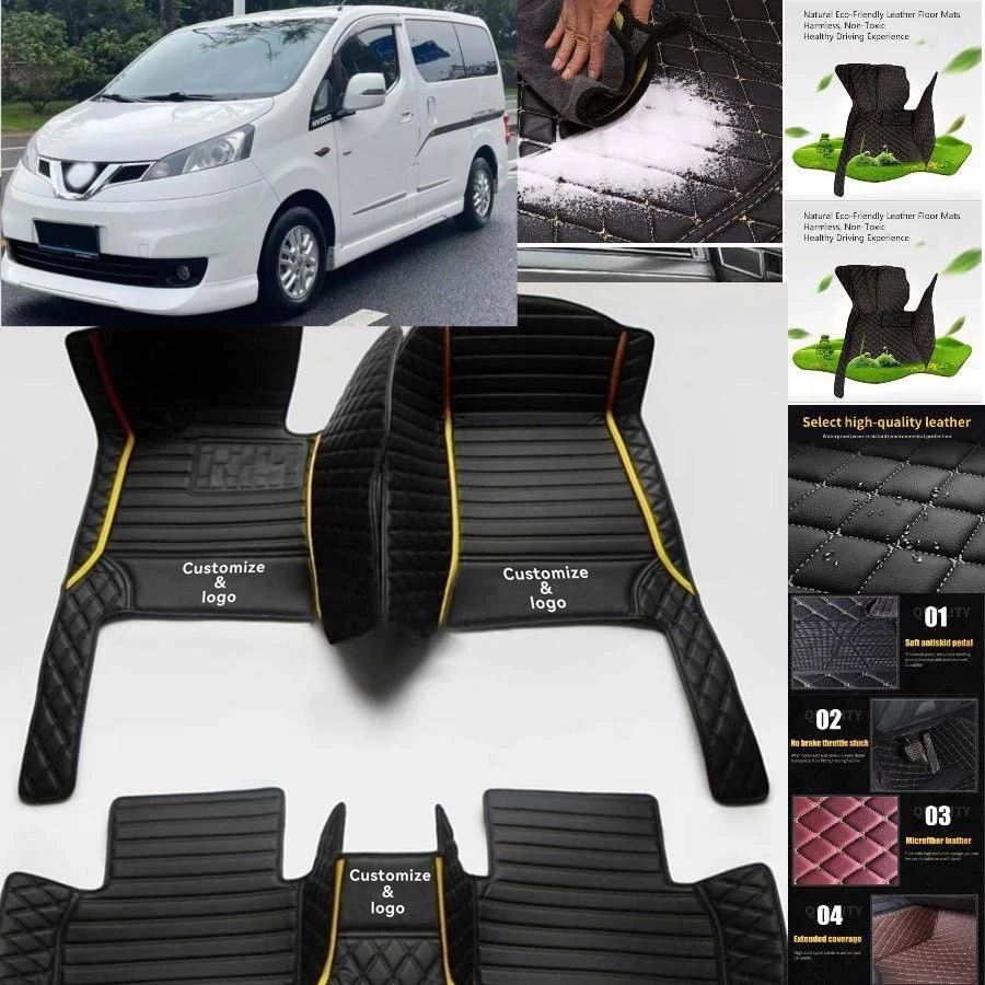 For Nissan NV Car Floor Mats Luxury Waterproof Liners Carpets Cargo Custom - Image 4 of 4