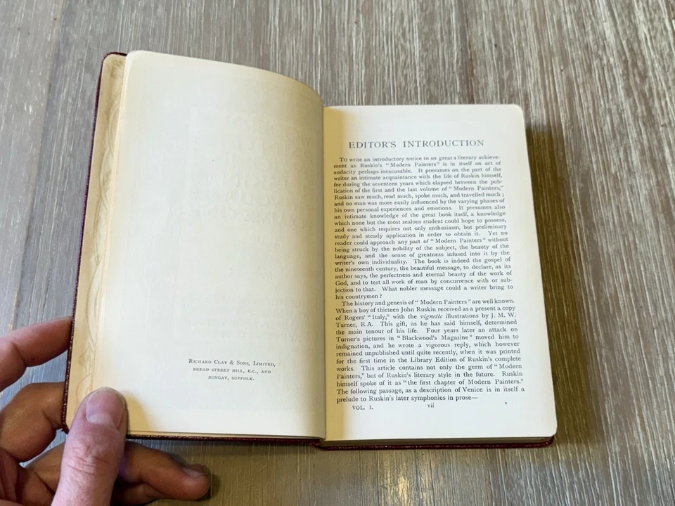 *5 Volume Antique Set* Modern Painters by John Ruskin /Everyman’s Library / SC Foto 3 de 4