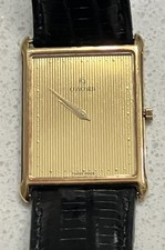 CONCORD Ultra Thin Tank-Style Beautiful Gold 14k Watch Fully Restored Runs Perfe