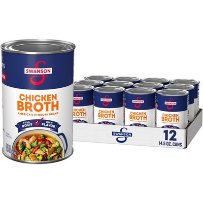 Swanson Chicken Broth, 14.5 Oz Can (12 Pack) Ounce (Pack of 12) 