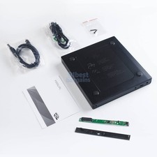 External USB Enclosure 12.7mm IDE Internal DVD CD Burner Drive Case Mount Black
