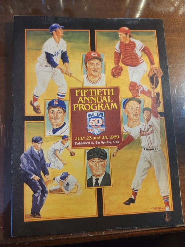 1989 Baseball Hall Of Fame Vintage Program By The Sporting News 8" × 11"
