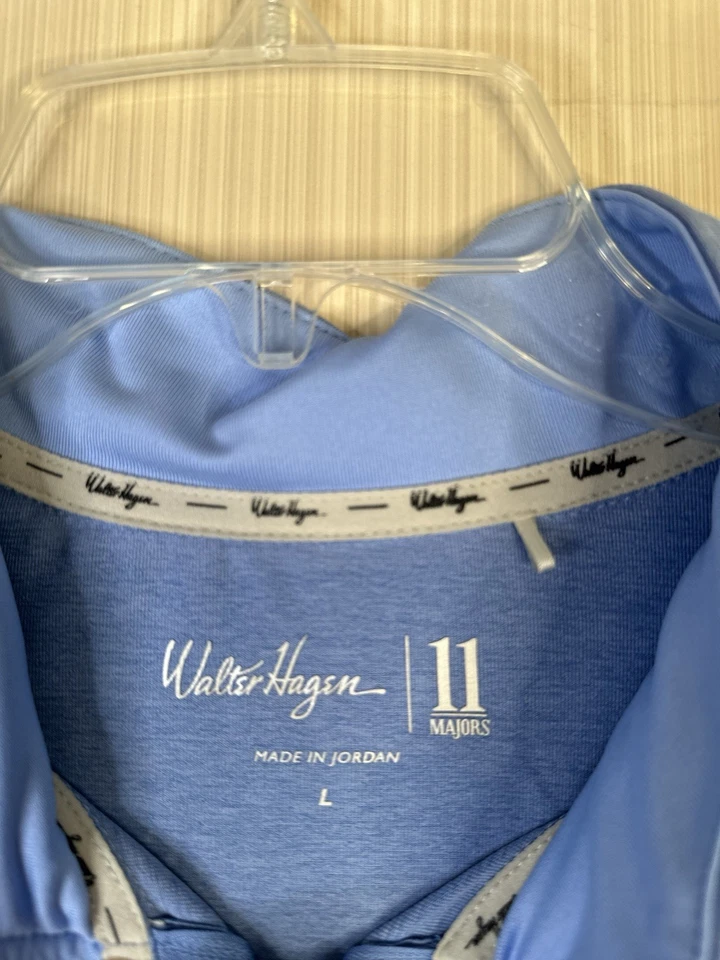 Мужской пуловер BreathableWalter Hagen Perfect 11 средний вес 1/4 на молнии, синий, размер L - Изображение 4 из 4