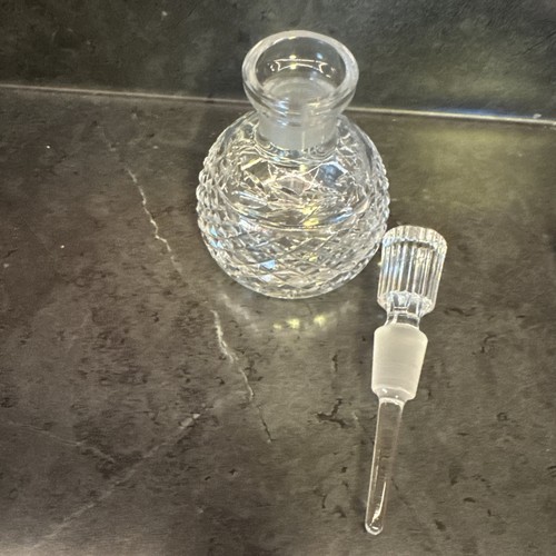Vtg Waterford Crystal Cut Perfume Bottle Decanter Stopper 4.5 Inch - Picture 5 of 14