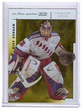 Mike Dunham 2003-04 ITG Used Signature Series Gold Parallel Card #72