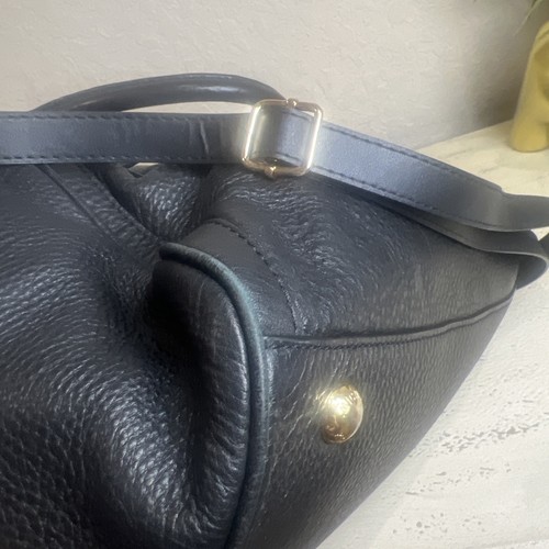 Set-Michael Kors Large Black Leather Hudson Satchel Tote Purse And Black Wallet - Picture 9 of 24