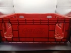 Coca-Cola Red Plastic 12-Bottle Crate 15x11 Stackable HuskyLite Style VTG