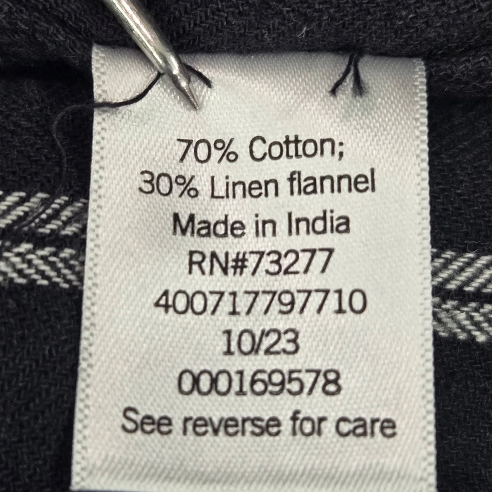 Camisa SONOMA Goods For Life Hombres Abotonada M Negra Camisa de Campamento a Rayas Nueva con Etiquetas Foto 4 de 4