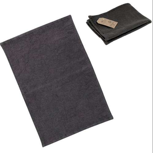 Platzset 2er Baumwolle grau und weiß 45 x 30 cm