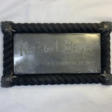 Antique Coffin Casket Name Plate Silver Plate And Black Sarger Co New Haven