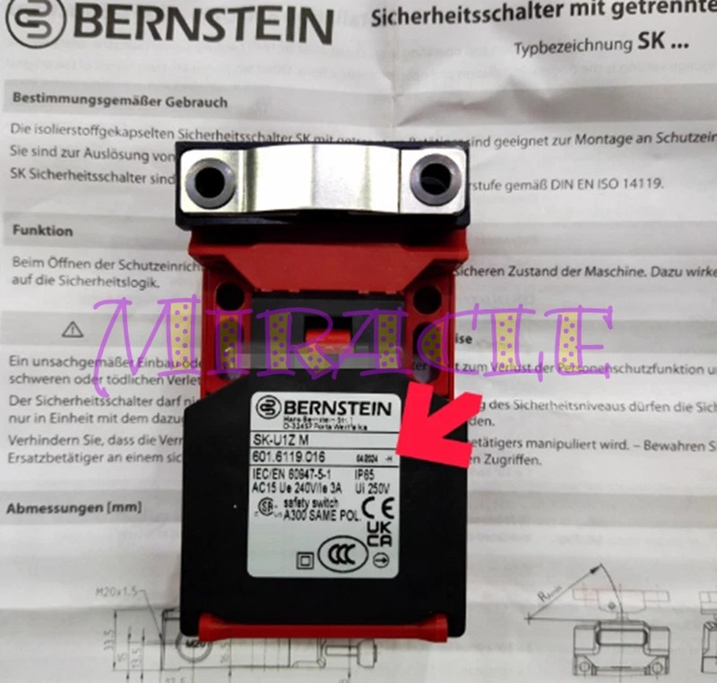 1PC NEW FOR BERNSTEIN Safety switch SK-U1Z M 601.6119.016
