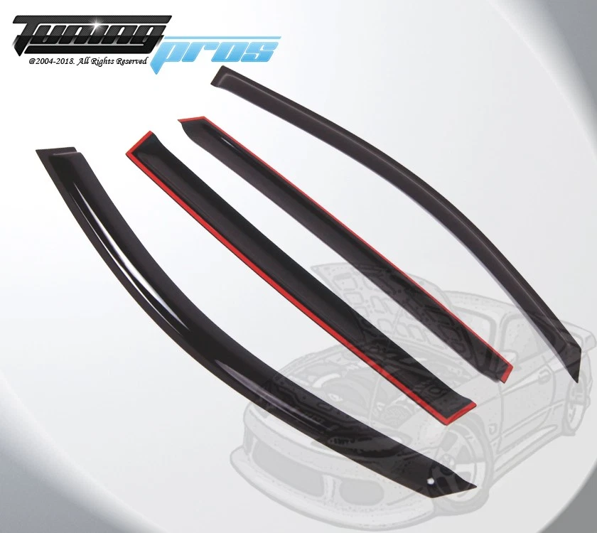 Juego de 4 viseras protectoras de lluvia para ventana de humo para Volkswagen Tiguan 2009-2016 Foto 3 de 3