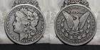 1890 CC Morgan Silver Dollar $1 -Damage Obverse -Scarcer Carson City Date!!