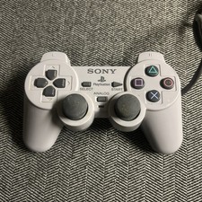 Genuine Oem Sony PS2 Dualshock 2 Controller Silver Playstation 2 Tested