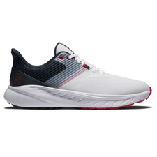 New FootJoy Golf Flex Spikeless Laced WHT/NVY/RED 11 Medium  (Previous Season