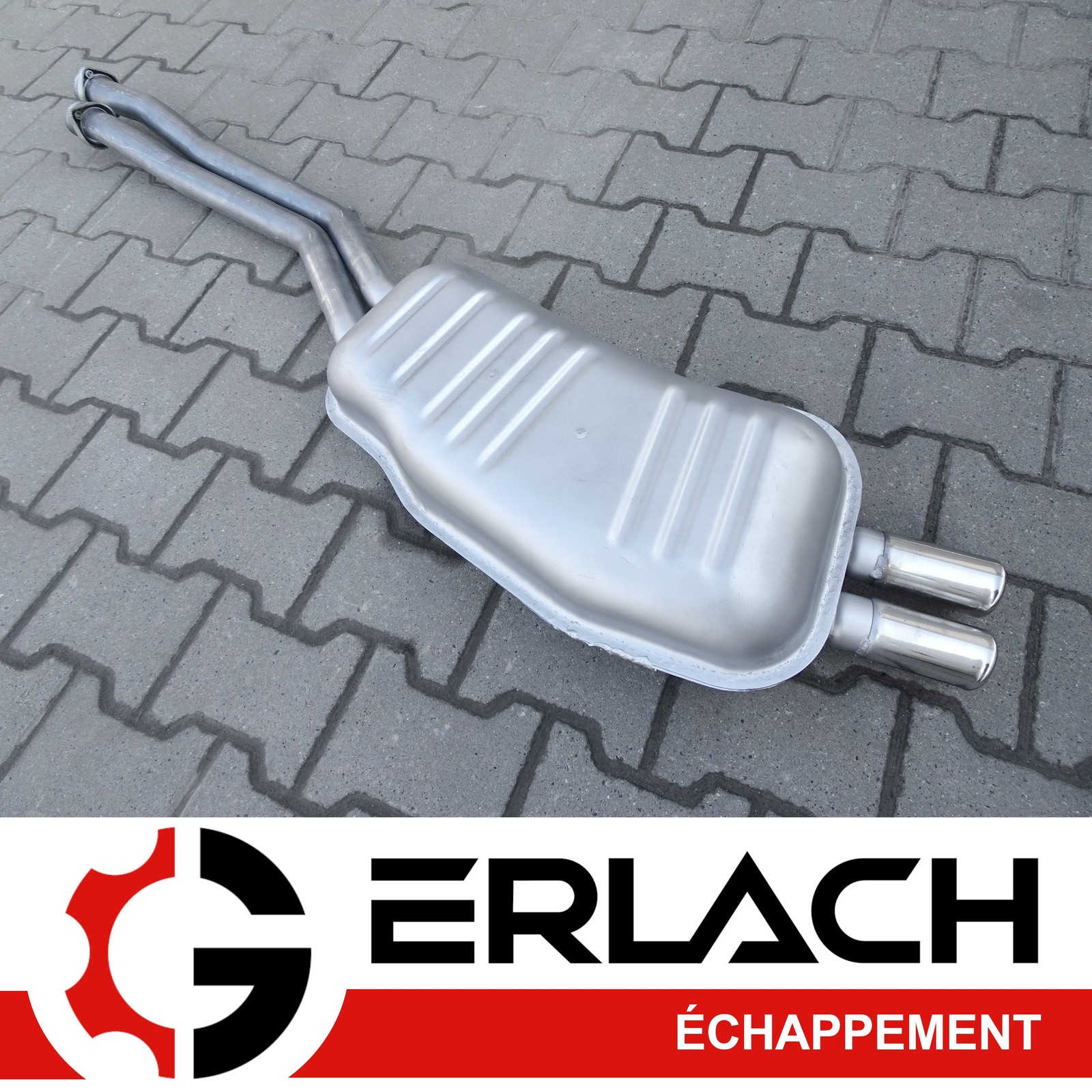 Silencieux arrière pour BMW E36 325i 2.5 24V 1990-1995 en acier aluminisé