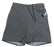 Lands End Men Small 28-30 Gray Geometric 7" Sunset Swim Shorts Trunks NWT Lined