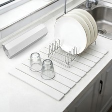 Comfoyar Large Stone Dish Drying Mat Kitchen Counter, Quick Dry Diatomaceous