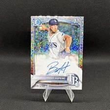 2025 Bowman Chrome Prospect Autographs Brody Hopkins Speckle Refractor /299 Rays