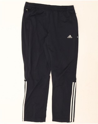 ADIDAS Mens Graphic Tracksuit Trousers Large Navy Blue Polyester DN06