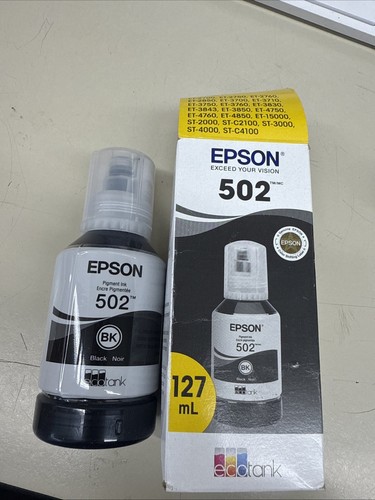EPSON 502 Ink Bottle ( 127ml ) Black - Genuine Exp 2028