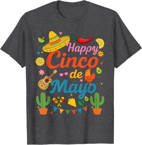 Happy Cinco de Mayo Fiesta Mexican Party Men Women Kids T-Shirt Hoodie - Picture 11 of 18