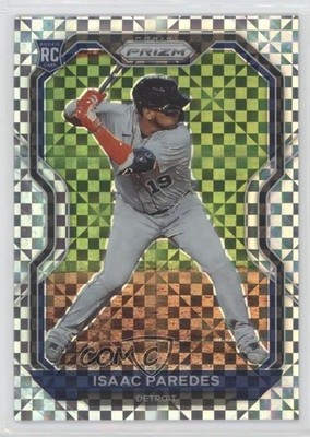 2021 Panini Prizm Power Plaid Prizm 41/75 Isaac Paredes #43 Rookie RC 04cw