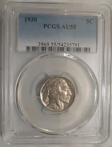 1930 Buffalo Nickel PCGS AU-55