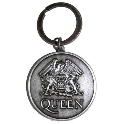 Gadget - Queen - Queen Keychain: Silver Crest Double Sided -D- Rock Off
