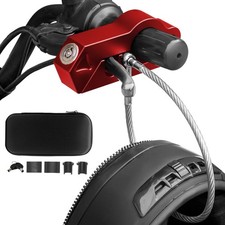 Motorcycle Helmet  Handlebar Lock Combo - Anti Theft Brake Lock for 1.3-1.5 ...