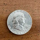 SILVER 90% Ben Franklin Half Dollar 1963