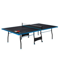 MD Sports Official Size Ping Pong Table Tennis Table, 4 Piece Foldable Design wi