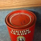 Vintage Union Leader Tobacco Tin 14 oz Round Empty Container Richmond VA — photo 4