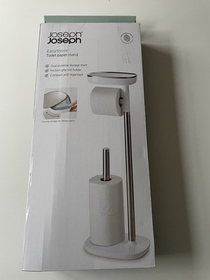 Joseph Joseph EasyStore Toilettenpapierhalter mit Sanitärartikel-Fach -Edelstahl