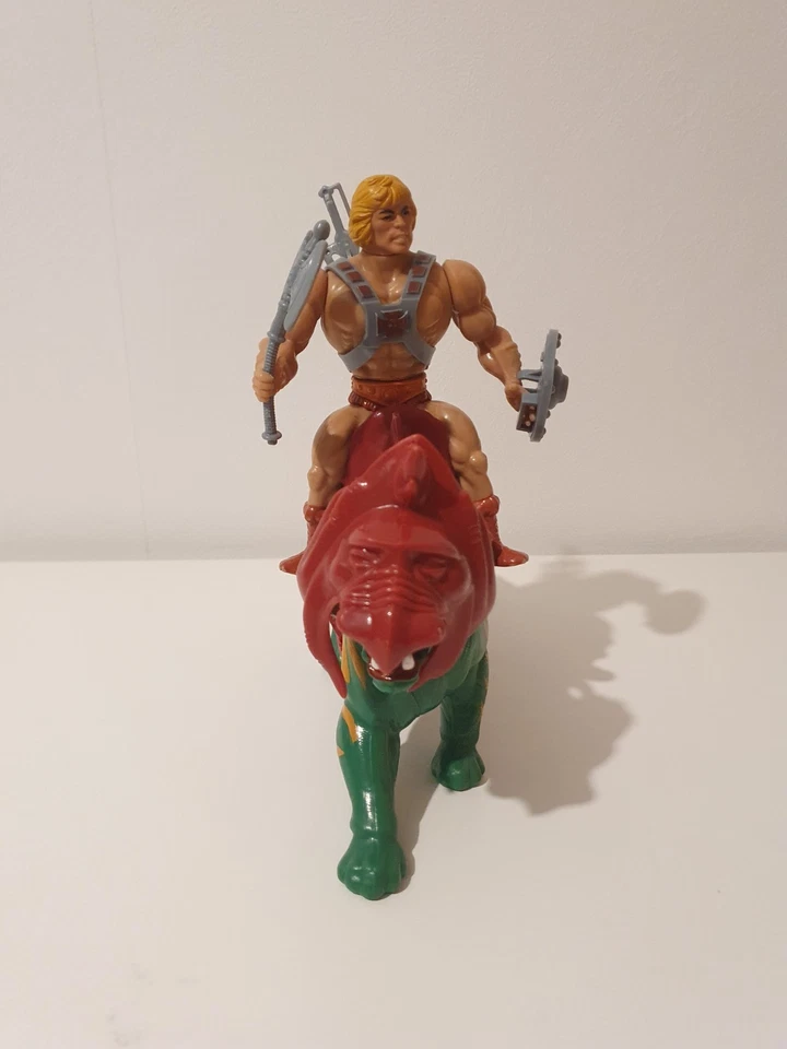 He-Man Figur Taiwan 1981 & Battle-CAT Figur Malaysia 1981 von MATTEL komplett! - Bild 3 von 4
